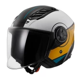 LS2 AIRFLOW 2 COVER SİYAH-BEYAZ-GOLD KASK - 1