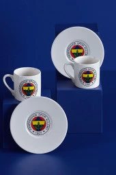Fenerbahçe Orijinal Lisanslı 2'li Fincan Takımı Hediyelik Ahşap Kutulu - 2