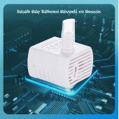 TechTic Kedi Köpek İçin Sessiz Su Çeşmesi Otomatik Su Pınarı Usb li Su Sebili Kedi Su Şelalesi - 3