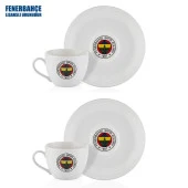 Fenerbahçe Orijinal Lisanslı 2'li Çay Fincanı Takımı Hediyelik Ahşap Kutulu - 2