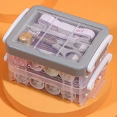 Özel Kutulu 30 Parça Mini Dikiş Seti Iğne Iplik Balıkçı Makas Mezura Yüzük İğne İplik Seti - 4