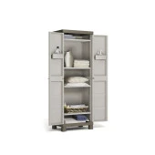 2 Kapılı 5 Bölmeli Banyo Mutfak Balkon Plastik Dolap Kiler - 3