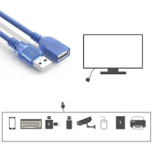 Yeni 2024 Yüksek Hız 1.5 Mt Metre Usb Uzatma Kablosu Uzatıcı Ara Kablosu Dişi Erkek Gerçek Usb 2.0 - 10