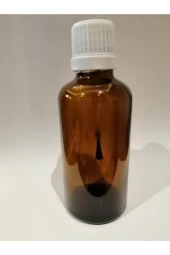 50cc Kahverengi Fırça Başlıklı Cam Şişe,amber Şişe,100 Adet - 1