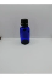 Mavi Cam Şişe 20cc Tıpalı Kapak 50 Adet, Ecza Şişesi, Serum Şişesi, Kolonya Şişesi, Yağ Şişesi - 1