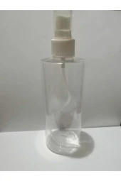 250ml Şeffaf Plastik Şişe+sprey Başlık,dezenfektan Şişesi,medikal Şişe,boş Şişe,100 Adet - 1