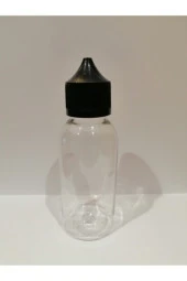 100ml Şeffaf Gorilla Şişe Beyaz Kapak, Plastik Şişe, Boş Şişe, Likit Şişesi, 100 Adet - 1