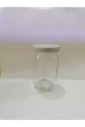 100 Adet 105 Cc Cam Kavanoz -beyaz Kapak - Hediyelik , Hobi , Düğün, Nişan-mini Kavanoz - 1
