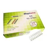 Mapiwire Spiral Tel 3:1 Aralık 30-50 Yaprak 3/8 Beyaz Spiral Tel (100 Lü Paket) - 1