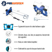 Prohummer PH013 Elektrikli Harç Karıştırıcı 1600w (Mavi) - 2