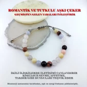 Vaoov Aşk Tılsımlı Doğal Taşlı Gümüş Bileklik thumbnail 1