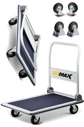 STİLMAX 300 Kg Kapasiteli Katlanır Tabla Koli Yük Paket Taşıma El Arabası Kaydırmaz Depo El Arabası - 1