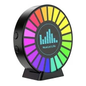 RGB Sese Duyarlı Ritim Animasyonlu Müzik Ekolayzer 22 Ledli Şarjlı Kokulu LED Disk - 1