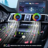 RGB Sese Duyarlı Ritim Animasyonlu Müzik Ekolayzer 22 Ledli Şarjlı Kokulu LED Disk - 2