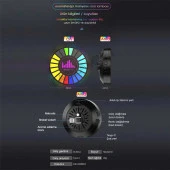 RGB Sese Duyarlı Ritim Animasyonlu Müzik Ekolayzer 22 Ledli Şarjlı Kokulu LED Disk - 5