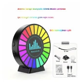RGB Sese Duyarlı Ritim Animasyonlu Müzik Ekolayzer 22 Ledli Şarjlı Kokulu LED Disk - 6