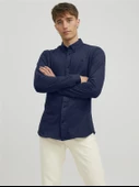 JACK JONES Logolu Uzun Kollu Erkek Gömlek 12212345 - 2