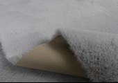 Tavşan Tüyü Dekoratif Ultra Yumuşak Post Peluş Kaymaz Halı Gri - 4
