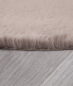 Tavşan Tüyü Dekoratif Ultra Yumuşak Post Peluş Kaymaz Halı Vizon - 5