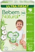 Bebem Bebek Bezi Natural Beden:5 (11-18Kg) Junior 320 Adet Avantaj Ultra Fırsat Pk - 2