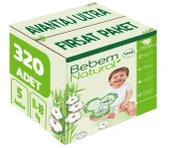 Bebem Bebek Bezi Natural Beden:5 (11-18Kg) Junior 320 Adet Avantaj Ultra Fırsat Pk - 1