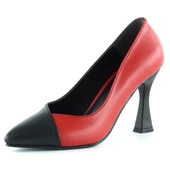 Erkan Saçmacı Jatqılı Plus Siyah Kırmızı Kadeh Topuklu Ayakkabı - 1