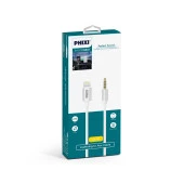 Phixi Basic CA112 Metal Başlıklı 100cm Lightning to Silikon Aux Kablo - 2