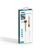 Phixi Basic A811 'L' Kesim Metal Başlıklı ve Yaylı 3.5mm Aux Kablo - 2