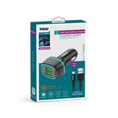 Phixi Force QCC571T Çift Çıkışlı Fast Type-C USB Kablolu Araç Şarj Cihazı - 2
