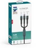 Phixi Force CB631 Örgülü ve Güçlendirilmiş 100 Cm Çoklu Şarj ve Data Kablosu - 2