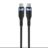 Phixi Ultimate UPD4116 Hasır Örgü ve Güçlendirilmiş Silikon Başlıklı Type-C to Type-C Hızlı Şarj ve Data Kablo - 1