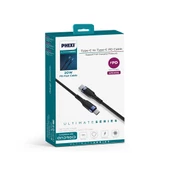 Phixi Ultimate UPD4116 Hasır Örgü ve Güçlendirilmiş Silikon Başlıklı Type-C to Type-C Hızlı Şarj ve Data Kablo - 2