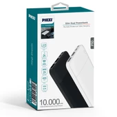 Phixi Basic P10 10000mAh Powerbank 10W - 2 Port LED Gösterge - Taşınabilir Şarj Cihazı - 4
