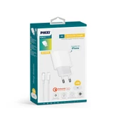 Phixi Force QCH281L PD Destekli 15W Type-C to Lightning USB Kablolu Şarj Cihazı - 2