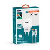 Phixi PCH221M Force Akım Korumalı 2.1A Micro USB Kablolu Şarj Cihazı - 2
