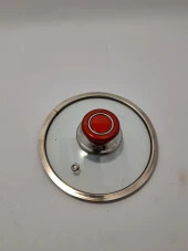 CAM KAPAK 16 CM VE KIRMIZI ( ELMA ŞEKERİ ) KULP - 3