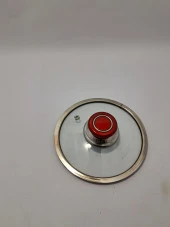 CAM KAPAK 16 CM VE KIRMIZI ( ELMA ŞEKERİ ) KULP - 5