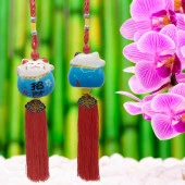 Feng Shui Maneki Neko Şans Kedisi Mavi No.2 - 4