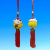 Feng Shui Maneki Neko Şans Kedisi Sarı No.2 thumbnail 2