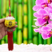 Feng Shui Maneki Neko Şans Kedisi Sarı No.2 thumbnail 3