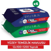 Clear Motion Yüzey Temizlik Havlusu (12x100) 1200 Yaprak - 1