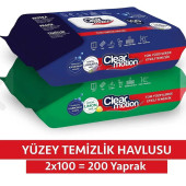Clear Motion Yüzey Temizlik Havlusu (2x100) 200 Yaprak - 1