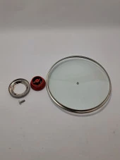 CAM KAPAK 20 CM VE  KIRMIZI ( ELMA ŞEKERİ ) KULP thumbnail 2