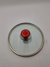 CAM KAPAK 20 CM VE  KIRMIZI ( ELMA ŞEKERİ ) KULP thumbnail 3