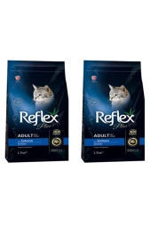 Plus Somon Balıklı Yetişkin Kedi Maması 1,5 Kg 2'li Set - 1
