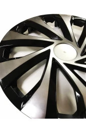 Nissan Pulsar 14 inç Kırılmaz 4 Adet 1 Takım Siyah Gri Jant Kapağı Seti thumbnail 2