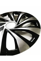 Nissan Pulsar 14 inç Kırılmaz 4 Adet 1 Takım Siyah Gri Jant Kapağı Seti thumbnail 3