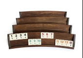 Helena Wood Art Elliptic Oval El Yapımı Masif Ahşap Oymalı Okey Takımı - 6