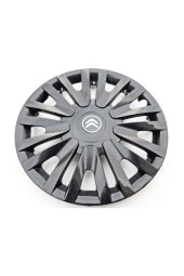 14'' Inç Citroen Jant Kapağı 4 Adet Çelik Jant Görünümlü Parlak Siyah - 2