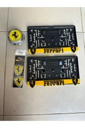 Ferrari Kare Uyumlu Plakalık 1 Çift, Ferrari Depo Kapağı ,Ferrari Arma Seti Fiyatıdır. - 1
